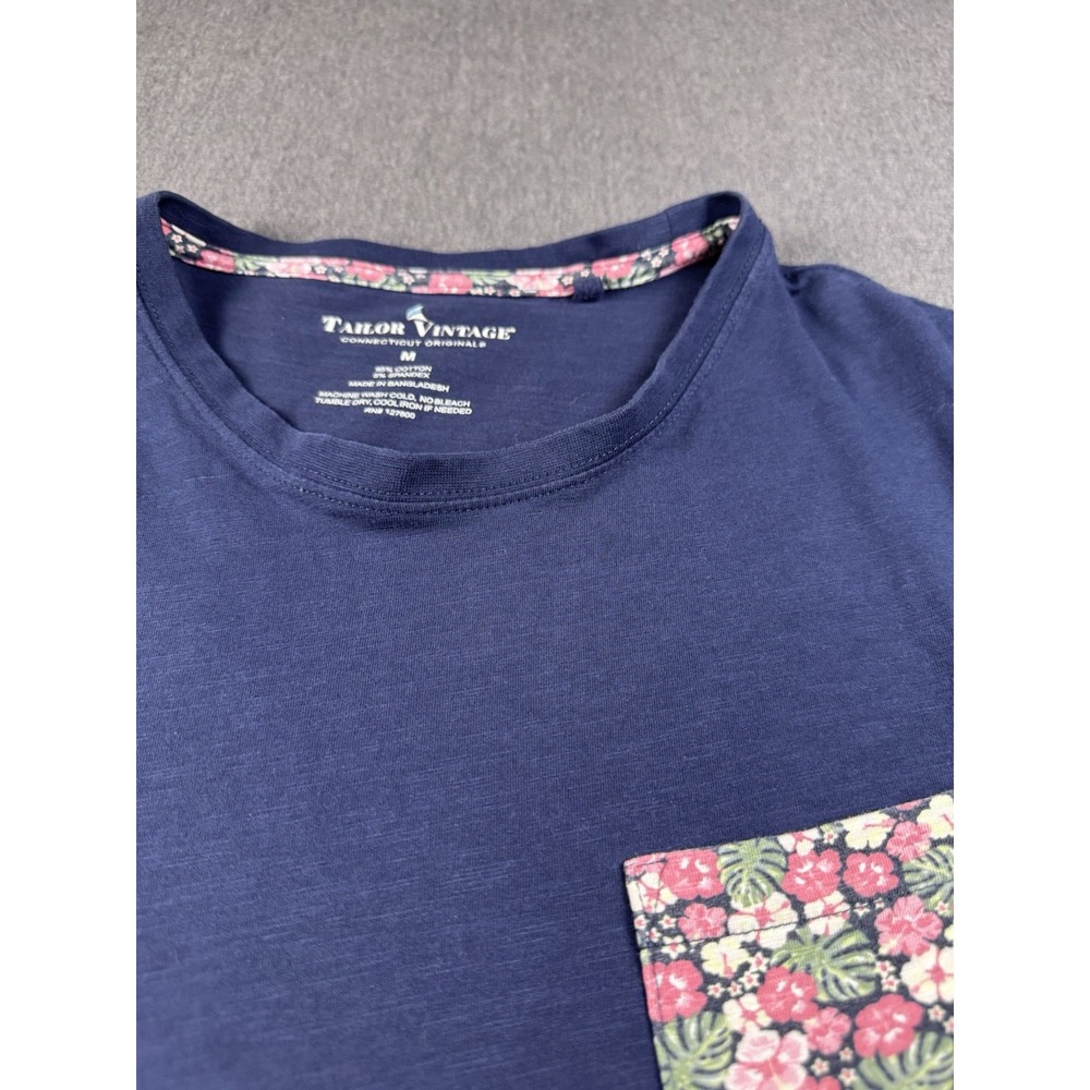 Tailor Vintage‎ Shirt Men's Medium Pocket Hawaii Floral